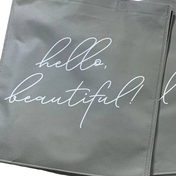 5 New Hello Beautiful Deluxe Shopper Bridal Party Promotional Gift Favor Bags - Picture 1 of 3
